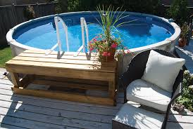 Deck railings around above ground pools. Above Ground Swimming Pools Crown Spas Pools Winnipeg