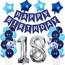 How to plan an 18th birthday party? Buy 18th Birthday Decorations Boys Girls 18th Birthday Balloons Happy Birthday Banner Star Foil Balloons Latex Confetti Balloons Navy Blue Birthday Party Supplies 1st 8th 81st Birthday Decoration Online In Taiwan B08z3pry4q
