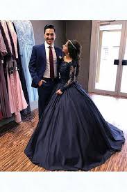 Black And Dark Blue Prom Dress Bridesmaid Dresses Long Dark Blue Prom Dress Bridesmaid Dresses Blue Prom Dress Bride Ball Gowns Long Sleeve Prom Dress Lace Prom Dresses Long With Sleeves