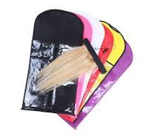Hair Extension Storage Bag With Hanger Dust-proof Portable Suit With Zip  For Wigs And Hairpieces