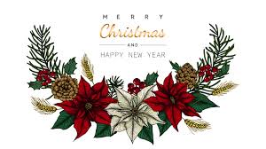 Poinsettias, because of their brilliant color, are highly regarded as christmas decorations. Merry Christmas And New Year Flower And Leaf Border Drawing 689616 Vector Art At Vecteezy