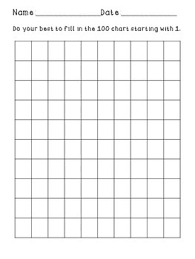 Blank Numbers Chart Worksheets Teaching Resources Tpt