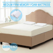10 Inch Queen Size Cool Cell Firm Memory Foam Mattress Bed With 2 Free Pillows Bed Mattress Memory Foam Firm Memory Foam Mattress Foam Mattress Bed