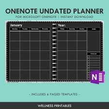 Check spelling or type a new query. Onenote Template Black Paper Undated Planner Wellness Printables
