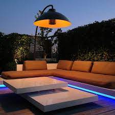 Heatsail Dome Freestanding Electric Patio Heater Floor Lamp In Black With 25 Heat Outdoor Heaters Patio Outdoor Heating Patio Heater