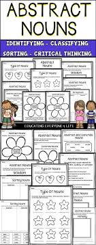 This Abstract Nouns No Prep Resource Is A Great Activity Pack And Provides Students With The Opportun Abstract Nouns Language Arts Classroom Nouns Activities