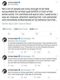 Chrissy teigen just admitted to deleting 60,000 tweets and blocking a million twitter users. Piers Morgan Calls For Wokie Chrissy Teigen To Be Cancelled Over Courtney Stodden Tweets Celebrity News Showbiz Tv Express Co Uk