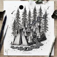 Art Black And White Pictures Of Nature Stunning Black And White Illustrations Will Fill Your Soul With The Art Of Nature Ink Illustrations Black Paper Drawing Black Ink Art