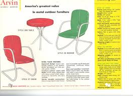 1940 S Arvin Spec Report Showing Vintage Metal Lawn Chairs Metal Lawn Chairs Lawn Chairs Vintage Metal