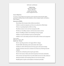 Call Center Resume Template Free Samples Formats