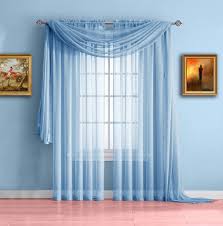 Warm Home Designs Pair Of Baby Blue Sheer Curtains Or Extra Long Window Scarf Green Sheer Curtains Taupe Sheer Curtains Purple Sheer Curtains