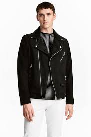 Biker Jacket Black Silver Coloured Men H M Biker Jacket Jackets H M Men