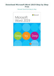 Download Microsoft Word 2019 Step By Step Free In 2020 Learning Microsoft Words Microsoft Word