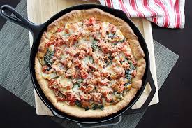 Deep Dish Spinach Tomato Pizza Girl Versus Dough Deep Dish Pizza Recipe Deep Dish Pizza Deep Dish