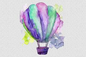 Colorful Hot Air Balloon Png Set Balloons Air Balloon Hot Air Balloon