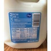 Oat milk is a healthy alternative to dairy, contains more protein than almond milk and adds plenty of fiber to your diet to keep you regular. Kroger Skim Milk Fat Free Grade A Vitamins A And D Calories Nutrition Analysis More Fooducate
