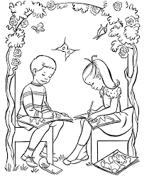 Print and color summer pdf coloring books from primarygames. Coloring Pages Boy And Girl Coloring Home