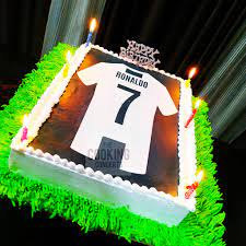 Send greetings by editing the happy birthday ronaldo image with name and photo. Birthday Cake For A Football Lover The Cooking Concerts Facebook