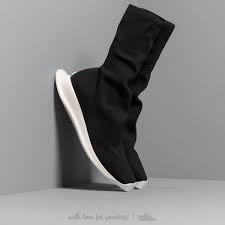 rick owens drkshdw runner stretch sock low black milk milk