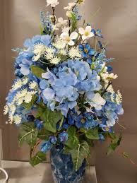 Custom Blues Flower Arrangements Diy Centerpieces Memorial Flowers Luxury Flower Arrangement