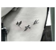 3 Birds On A Branch Tattoo Meaning 3 Birds Soaring Neck Tattoo Small Bird Tattoos Bird Tattoo Ribs