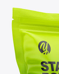 Download Matte Stand Up Pouch Bag Mockup In Pouch Mockups On Yellow Images Object Mockups PSD Mockup Templates