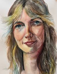 Watercolor of Kisha. Thanks for the great modeling session!