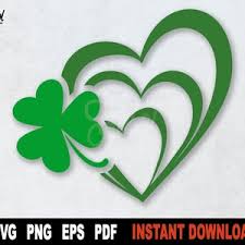 Shamrock Heart SVG, Home Decor, Four Leaf Clover, Holiday Sign, Womens  Sweater, Shamrock Svg, St Patrick's Day Svg, St Patty's Svg