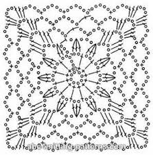 Large Granny Square Crochet Chart Crochet Coaster Pattern