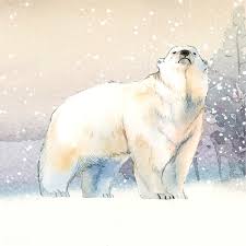 Hand Drawn Polar Bear In The Snow Watercolor Style Vector Free Image By Rawpixel Com Niwat Bear Watercolor Bear Artwork Polar Bear Art