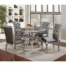 Furniture Of America Minham Contemporary Round Dining Table Silver Walmart Com Round Dining Table Round Dining Table Sets Round Dining Room Sets