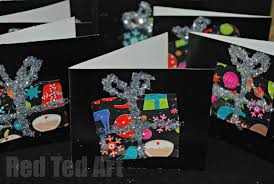 These 13 card making tips and tricks are just the beginning. Kids Get Crafty Recycled Christmas Or Birthday Thank Yous Red Ted Art Make Crafting With Kids Easy Fun