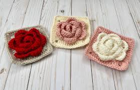 Free pattern for crochet solid color floral granny square. Rose Granny Square Crochet Pattern Crafty Kitty Crochet