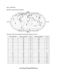 Latitude And Longitude Worksheet Answer Key By Super Teacher Stuff Teachers Pay Teachers Latitude And Longitude Map Map Skills Answer Keys
