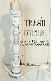 Trash To Treasure Candlestick Diy Candle Sticks Candlesticks Trash To Treasure