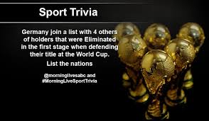 Be the first to discover secret destinations, travel hacks, and more. Morninglivesabc On Twitter Trivia Question Germany Join A List With 4 Others Of Holders That Were Eliminated In The First Stage When Defending Their Title At The World Cup List The Nations