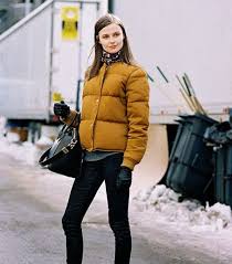10 Things Models Know About Fashion That You Don T Popular Womens Jackets Yellow Puffer Jacket Puffer Jacket Outfit
