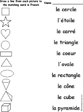 Match French Words And Pictures At Enchantedlearning Com French Worksheets Basic French Words Learning French For Kids