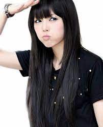 Mapofbeauty Flat Bangs Black Long Straight Synthetic Wig Mapofbeauty Http Www Amazon Com Dp B00aatkt3y Ref C Asian Long Hair Long Black Hair Asian Hair Bangs