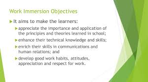 Doing , that is, working and achieving accomplishments, is a strong western value. Work Immersion Walk Through Ppt Download