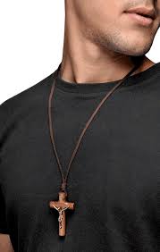 They are designed in several different kinds of interlocking patterns which set up the style of the wooden cross necklace. Wooden Cross Necklace Leather Cord For Men Rosarycard Net Mens Cross Necklace Cross Necklace Necklace