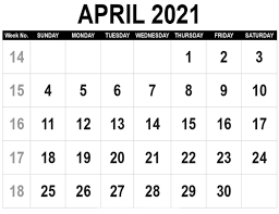 Handycalendars.com has been visited by 10k+ users in the past month April 2021 Calendar Template For Track Daily Task With Schedule In 2021 Calendar Printables Free Printable Calendar Templates Printable Calendar Design