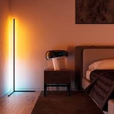 Lightstik Color Changing Minimal Led Corner Floor Lamp Led Etsy In 2020 Corner Floor Lamp Floor Lamp Corner Lamp
