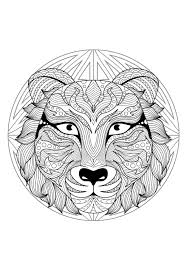 Au contraire, tu n'as pas trop envie de voir un monstre affreux, alors on te conseille une série de coloriage monstre rigolo (monstres du placard, monstres de la maison, monstres et bestioles). Mandala Tete De Tigre 2 Mandalas Sur Le Theme Des Animaux 100 Mandalas Zen Anti Stress
