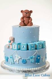Decorate with a citrus lemon buttercream and either top with pink or blue decorations for a boy or a girl. Blue Lace Cakes Blue Buttercream Baby Shower Cake With Fondant Teddy Bear Baby Blocks And Clothesline Kuchen Fur Babyparty Partykuchen Babyparty Cupcakes
