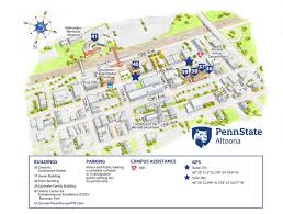 Lots are marked with p on map and on campus signs. Penn State Altoona Campus Map Campus Map Altoona Campus