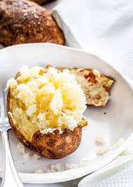 Use a fork to poke a few holes into the potatoes. How To Bake Potatoes Craving Home Cooked