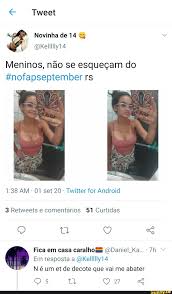 & Tweet Novinha de 14 Meninos, não se esqueçam do Enofapsepiember rs AM 07  set 20 -