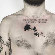 Rose And Quote Tattoo By Vera Inked On The Chest Tattoo Quotes Tattoos Word Tattoos