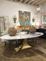 Check out our metal dining table legs selection for the very best in unique or custom, handmade pieces from our kitchen & dining tables shops. 95 Oval Stone Top Dining Table With Hammered Metal Base Mecox Gardens